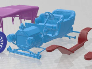 Model T 1908 Printable Car 3D Print Model