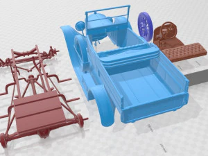 Model T Pick Up 1923 Printable Car 3D Print Model