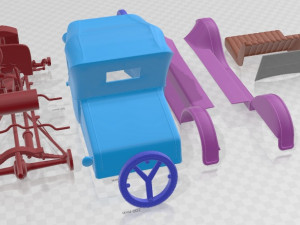 Model T 1927 Printable Car 3D Print Model