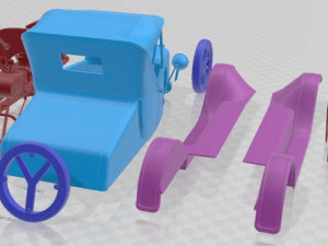 Model T 1927 Printable Car 3D Print Model