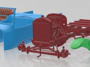 Carro imprim&iacute;vel Modelo T Pick Up 1923 Modelo de Impressão 3D