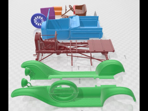 Model T Pick Up 1923 Printable Car Modello di stampa 3D