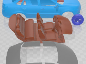 VAZ Lada Granta Sedan 2018 Printable Car 3D Print Model