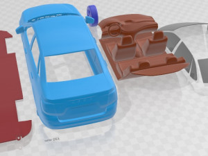 VAZ Lada Granta Sedan 2018 Printable Car 3D Print Model