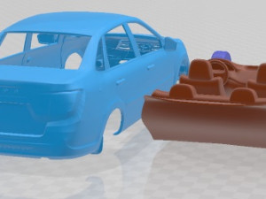 VAZ Lada Granta Sedan 2018 Printable Car 3D Print Model