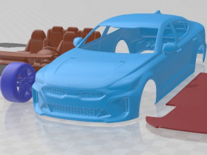 Kia Stinger GT 2022 Printable Car 3D प्रिंट मॉडल