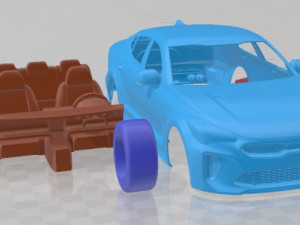 Kia Stinger GT 2022 Printable Car Model Cetak 3D