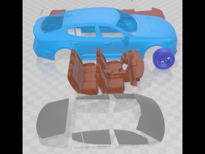 Kia Stinger GT 2022 Printable Car Model Cetak 3D