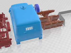 UAZ 469AP Police 1978 Printable Car Modello di stampa 3D
