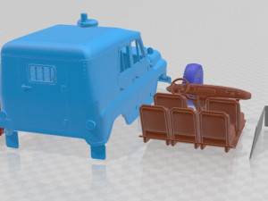 UAZ 469AP Police 1978 Printable Car Modello di stampa 3D
