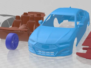 Carro imprimível Acura TLX 2021 Modelo de Impressão 3D