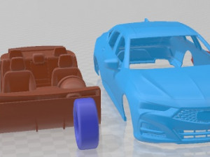 Acura TLX 2021 Printable Car 3D 프린트 모델
