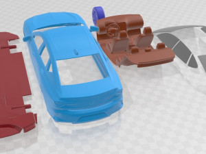 Acura TLX 2021 Printable Car 3D 프린트 모델