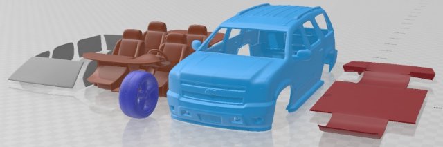 Chevrolet Tahoe 2010 Printable Car 3D Print Model .c4d .max .obj .3ds .fbx .stl .blend 