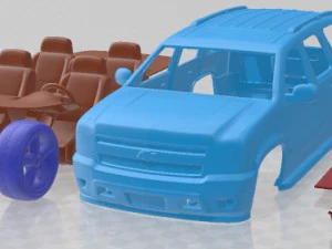 Chevrolet Tahoe 2010 Yazdırılabilir Araba 3D Baskı Modeli
