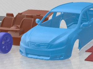 Subaru Outback 2010 Printable Car 3D Print Model