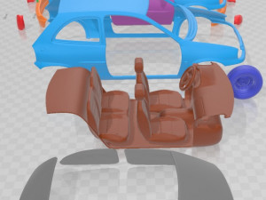 Opel Corsa B 1988 Printable Car 3D Print Model