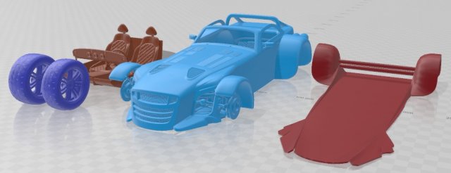 Donkervoort D8 GTO 2013 Printable Car 3D Baskı Modeli .c4d .max .obj .3ds .fbx .stl .blend 