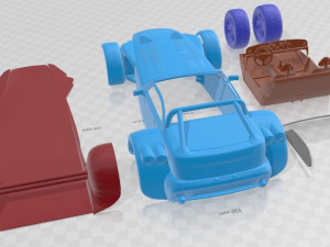 Donkervoort D8 GTO 2013 Printable Car 3D Baskı Modeli