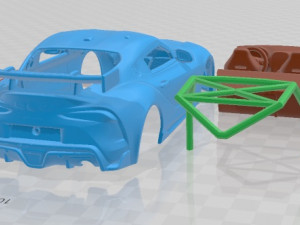 Toyota Supra GT4 2020 Printable Car 3Dプリントモデル