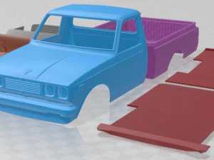 Toyota Hilux 1972 Yazdırılabilir Araba 3D Baskı Modeli