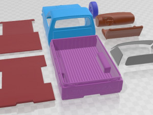 Toyota Hilux 1972 року для друку 3D Принт Модель