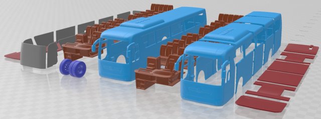 Hyundai Universe Xpress Noble Bus 2010 Printable 3D Print Model .c4d .max .obj .3ds .fbx .stl .blend 