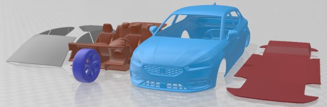 Seat Leon FR 2020 Printable Car Modèles 3D en vedette .c4d .max .obj .3ds .fbx .stl .blend 