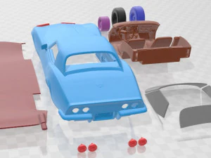 Chevrolet Corvette Convertible 1968 Printable Car 3D Print Model