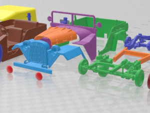 Coche imprimible GAZ 67 1944 Modelo de impresión 3D