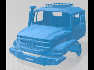 Mercedes Benz Zetros 3042 Printable Body Cabin Truck Modèles 3D en vedette