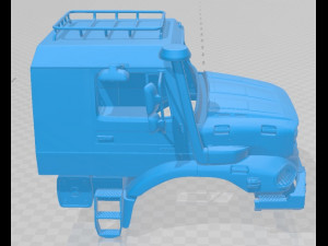 Mercedes Benz Zetros 3042 Printable Body Cabin Truck 3Dプリントモデル