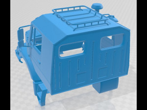 Mercedes Benz Zetros 3042 Printable Body Cabin Truck 3Dプリントモデル