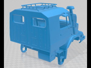 Mercedes Benz Zetros 3042 Printable Body Cabin Truck 3Dプリントモデル