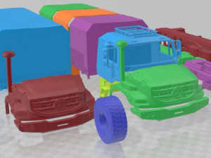Mercedes Benz Zetros 3042 Printable Truck 3D प्रिंट मॉडल
