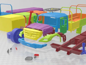 Mercedes Benz Zetros 3042 Printable Truck 3D Print Model