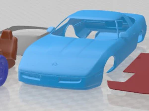 쉐보레 콜벳 C4 쿠페 1983 인쇄 가능한 자동차 3D 프린트 모델