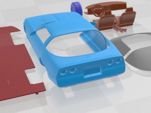 Chevrolet Corvette C4 Coupe 1983 Printable Car 3D 打印模型