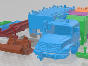 Mercedes Benz Zetros 2733 Firetruck 2022 Printable Modelo de impresión 3D