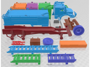 Mercedes Benz Zetros 2733 Firetruck 2022 Printable Model do druku 3D