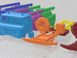 GAZ 66 AC 30 Firetruck 1971 Printable 3D Print Model