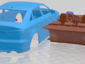 Audi RS3 Sedan 2018 Printable Car 3D प्रिंट मॉडल