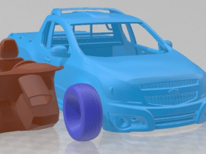Chevrolet Montana 2012 Printable Car Modèles 3D en vedette
