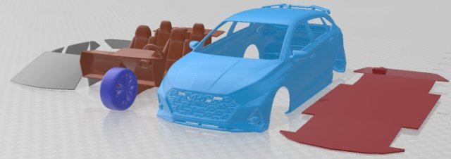 Hyundai I20 N 2021 Printable Car 3D Принт Модель .c4d .max .obj .3ds .fbx .stl .blend