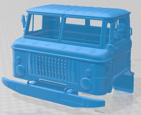 GAZ 66 AC 30 1971 Printable Body Cabin Truck 3D प्रिंट मॉडल .c4d .max .obj .3ds .fbx .stl .blend 