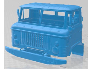 GAZ 66 AC 30 1971 Printable Body Cabin Truck 3D Print Model