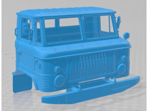 GAZ 66 AC 30 1971 Printable Body Cabin Truck 3D Print Model