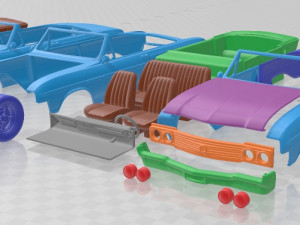 Buick Skylark Converible 1964 Printable Car 3D Print Model