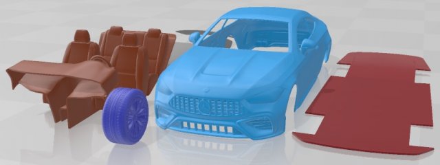 Mercedes Benz CLE53 AMG Coupe Printable Car 3D 프린트 모델 .c4d .max .obj .3ds .fbx .stl .blend 