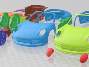 Porsche 911 Carrera 4S Cabrio 2019 Printable Car Model do druku 3D